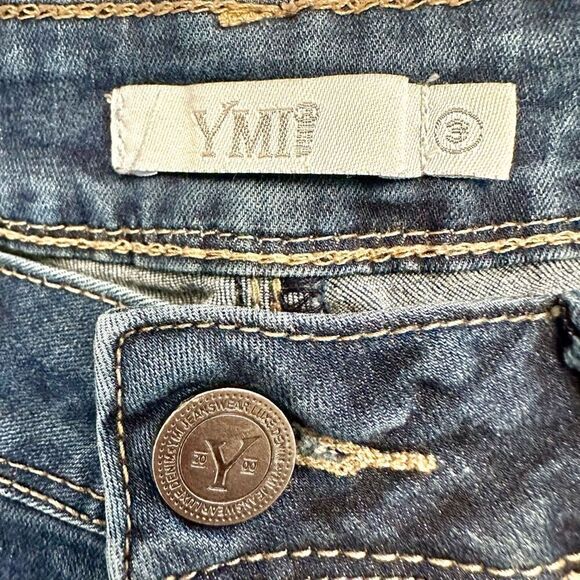 YMI Stretch Cotton Blend Low Rise Blue Denim Skinny Leg Jeans Medium Wash Size 3 - Picture 5 of 6
